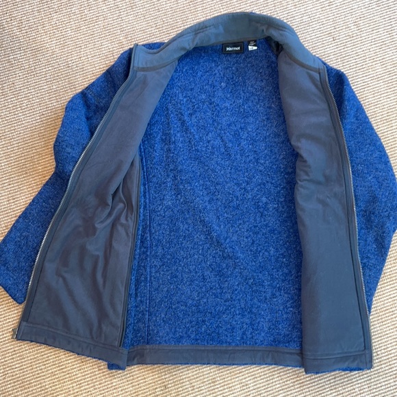Marmot Men’s Wool Blend Knit Zip-Up Jacket  L - Picture 6 of 9